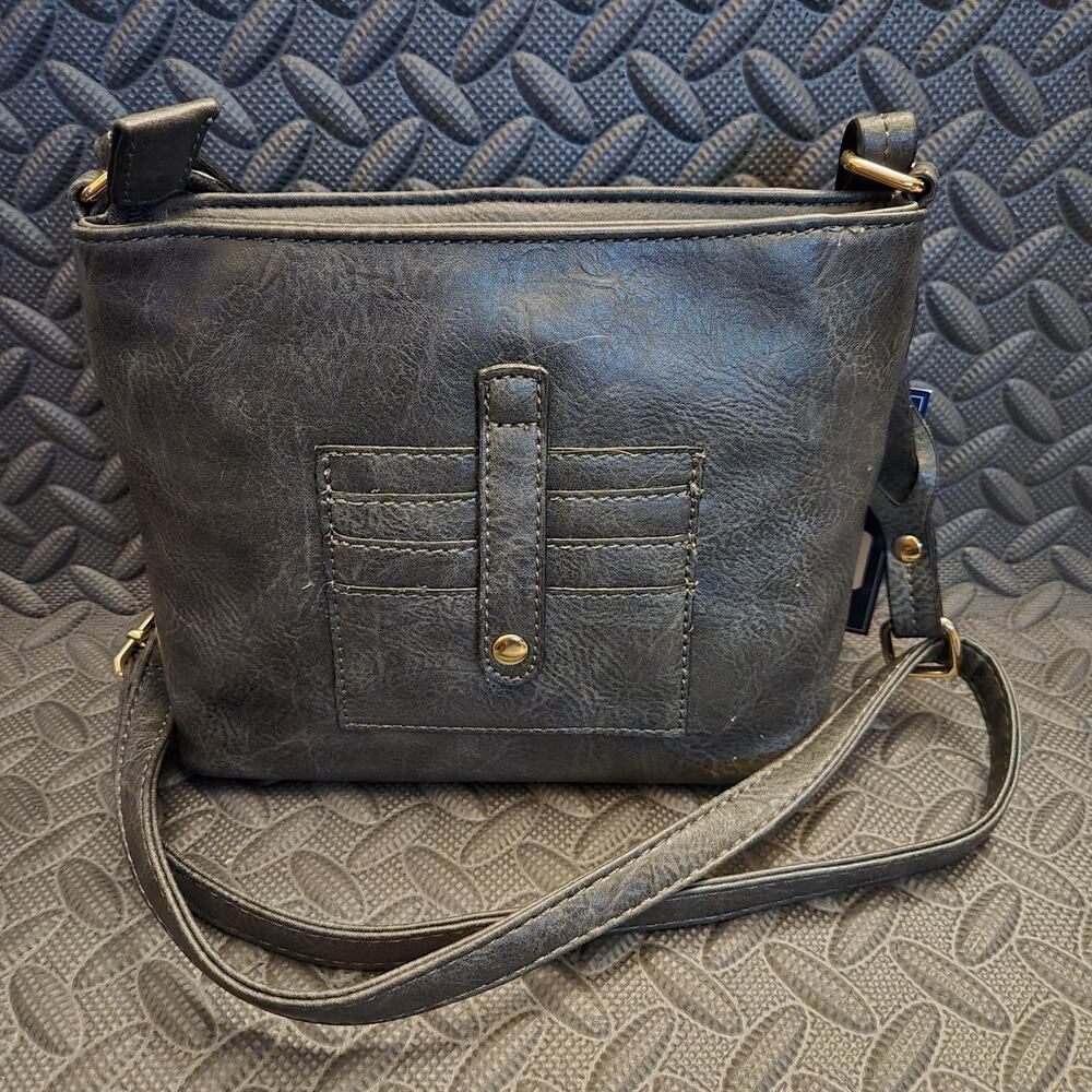 DS Bags Charcoal Crossbody Purse Organizer Shoulder Bag New With Tags